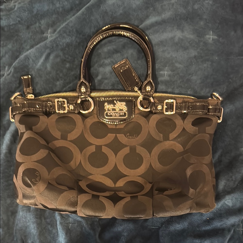 Coach Black Signature Handbag